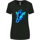 A Giraffe Watercolour Womens Wider Cut T-Shirt Black