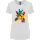 A Giraffe Watercolour Womens Wider Cut T-Shirt White