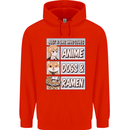 A Girl Who Loves Anime Dogs & Ramen Childrens Kids Hoodie Bright Red