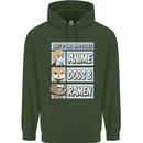 A Girl Who Loves Anime Dogs & Ramen Childrens Kids Hoodie Forest Green