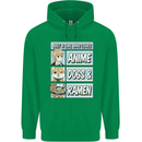 A Girl Who Loves Anime Dogs & Ramen Childrens Kids Hoodie Irish Green