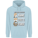 A Girl Who Loves Anime Dogs & Ramen Childrens Kids Hoodie Light Blue