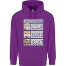 A Girl Who Loves Anime Dogs & Ramen Childrens Kids Hoodie Purple