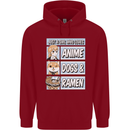 A Girl Who Loves Anime Dogs & Ramen Childrens Kids Hoodie Red