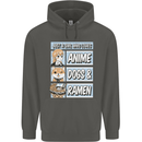 A Girl Who Loves Anime Dogs & Ramen Childrens Kids Hoodie Storm Grey