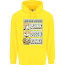A Girl Who Loves Anime Dogs & Ramen Childrens Kids Hoodie Yellow