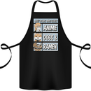 A Girl Who Loves Anime Dogs & Ramen Cotton Apron 100% Organic Black