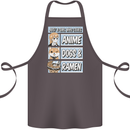 A Girl Who Loves Anime Dogs & Ramen Cotton Apron 100% Organic Dark Grey