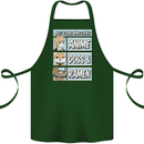 A Girl Who Loves Anime Dogs & Ramen Cotton Apron 100% Organic Forest Green