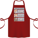 A Girl Who Loves Anime Dogs & Ramen Cotton Apron 100% Organic Maroon