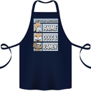 A Girl Who Loves Anime Dogs & Ramen Cotton Apron 100% Organic Navy Blue
