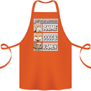 A Girl Who Loves Anime Dogs & Ramen Cotton Apron 100% Organic Orange
