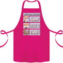 A Girl Who Loves Anime Dogs & Ramen Cotton Apron 100% Organic Pink