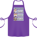 A Girl Who Loves Anime Dogs & Ramen Cotton Apron 100% Organic Purple