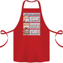 A Girl Who Loves Anime Dogs & Ramen Cotton Apron 100% Organic Red