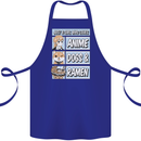 A Girl Who Loves Anime Dogs & Ramen Cotton Apron 100% Organic Royal Blue