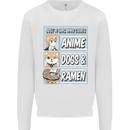 A Girl Who Loves Anime Dogs & Ramen Kids Sweatshirt Jumper White