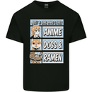 A Girl Who Loves Anime Dogs & Ramen Kids T-Shirt Childrens Black