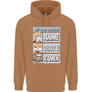 A Girl Who Loves Anime Dogs & Ramen Mens 80% Cotton Hoodie Caramel Latte