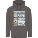 A Girl Who Loves Anime Dogs & Ramen Mens 80% Cotton Hoodie Charcoal