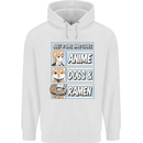 A Girl Who Loves Anime Dogs & Ramen Mens 80% Cotton Hoodie White