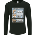 A Girl Who Loves Anime Dogs & Ramen Mens Long Sleeve T-Shirt Black