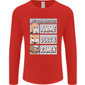 A Girl Who Loves Anime Dogs & Ramen Mens Long Sleeve T-Shirt Red