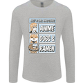 A Girl Who Loves Anime Dogs & Ramen Mens Long Sleeve T-Shirt Sports Grey