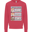 A Girl Who Loves Anime Dogs & Ramen Mens Sweatshirt Jumper Heliconia