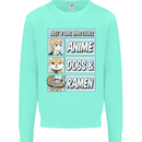 A Girl Who Loves Anime Dogs & Ramen Mens Sweatshirt Jumper Peppermint