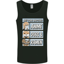 A Girl Who Loves Anime Dogs & Ramen Mens Vest Tank Top Black