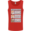A Girl Who Loves Anime Dogs & Ramen Mens Vest Tank Top Red