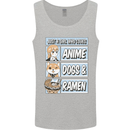 A Girl Who Loves Anime Dogs & Ramen Mens Vest Tank Top Sports Grey