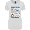A Girl Who Loves Anime Dogs & Ramen Womens Wider Cut T-Shirt White