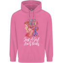 A Girl Who Loves Books Bookworm Reading Childrens Kids Hoodie Azalea