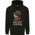 A Girl Who Loves Books Bookworm Reading Childrens Kids Hoodie Black