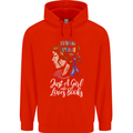 A Girl Who Loves Books Bookworm Reading Childrens Kids Hoodie Bright Red