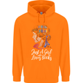 A Girl Who Loves Books Bookworm Reading Childrens Kids Hoodie Orange