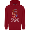 A Girl Who Loves Books Bookworm Reading Childrens Kids Hoodie Red