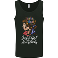 A Girl Who Loves Books Bookworm Reading Mens Vest Tank Top Black