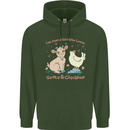 A Girl Who Loves Goats Chickens Farmer Childrens Kids Hoodie Forest Green