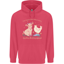 A Girl Who Loves Goats Chickens Farmer Childrens Kids Hoodie Heliconia