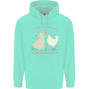 A Girl Who Loves Goats Chickens Farmer Childrens Kids Hoodie Peppermint