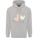 A Girl Who Loves Goats Chickens Farmer Childrens Kids Hoodie Sports Grey