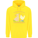 A Girl Who Loves Goats Chickens Farmer Childrens Kids Hoodie Yellow