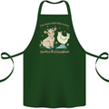 A Girl Who Loves Goats Chickens Farmer Cotton Apron 100% Organic Forest Green