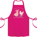 A Girl Who Loves Goats Chickens Farmer Cotton Apron 100% Organic Pink