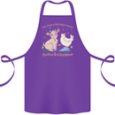 A Girl Who Loves Goats Chickens Farmer Cotton Apron 100% Organic Purple