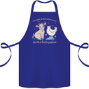 A Girl Who Loves Goats Chickens Farmer Cotton Apron 100% Organic Royal Blue