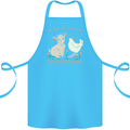 A Girl Who Loves Goats Chickens Farmer Cotton Apron 100% Organic Turquoise